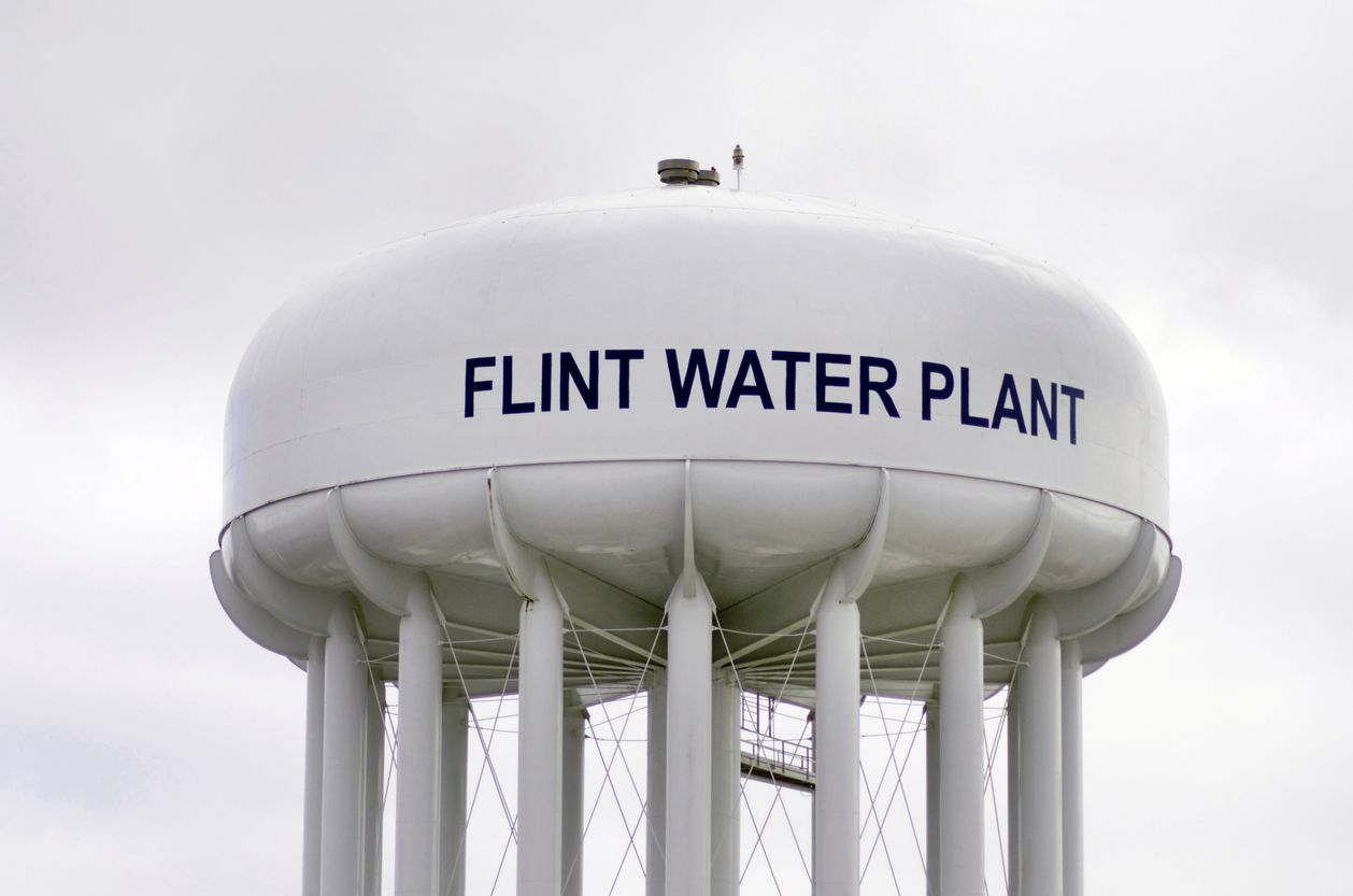 Flint Water Plant water tower